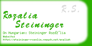 rozalia steininger business card
